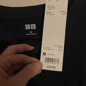 Uniqlo u navy tshirt brand new with tags